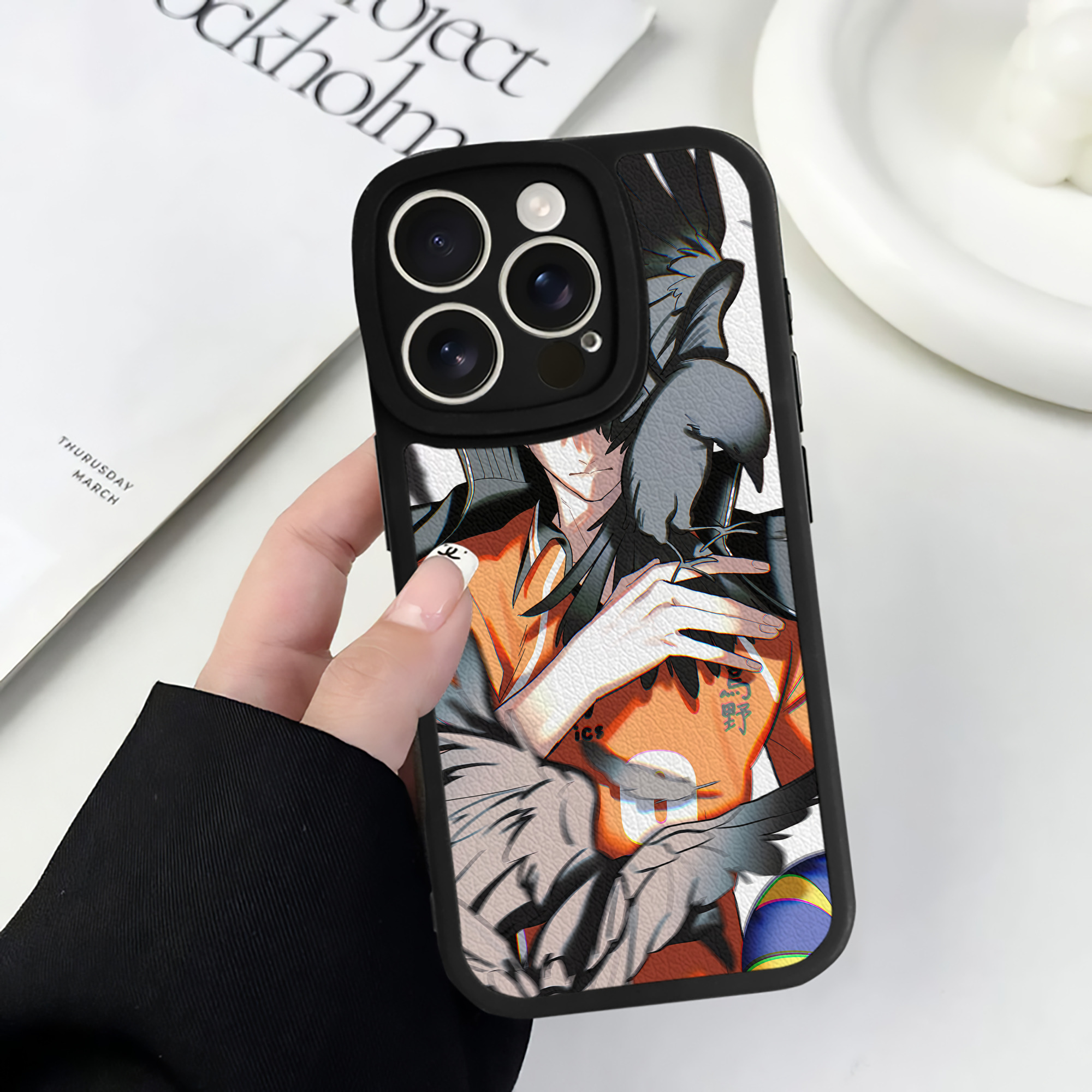 （画像用） ハイキュー!! Haikyu!! 【iPhone 16シリーズ対応】シリコンスマホケース（レザー調） 材質：シリコン